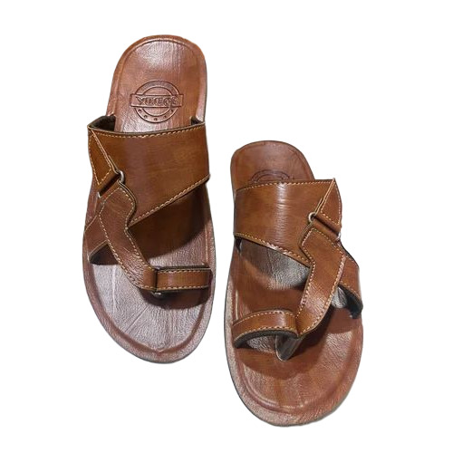 Men Brown Pu Slipper