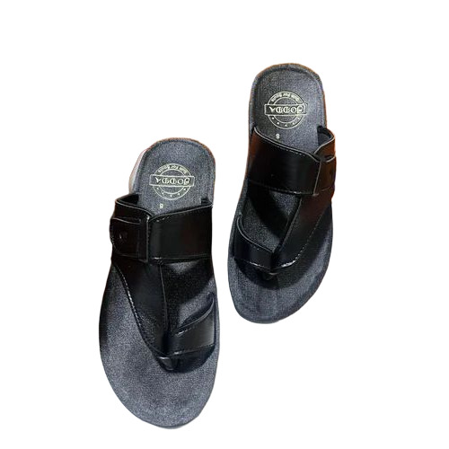 Men Pu Black Slipper
