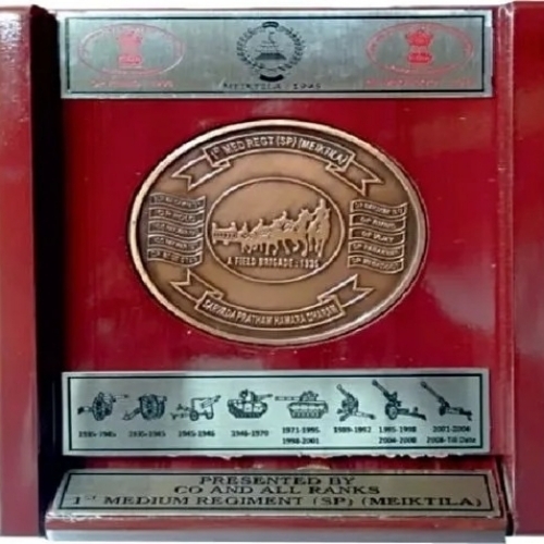 6.5inch Square Brass Award Shield