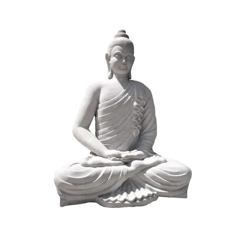 White Fiber Buddha Statue