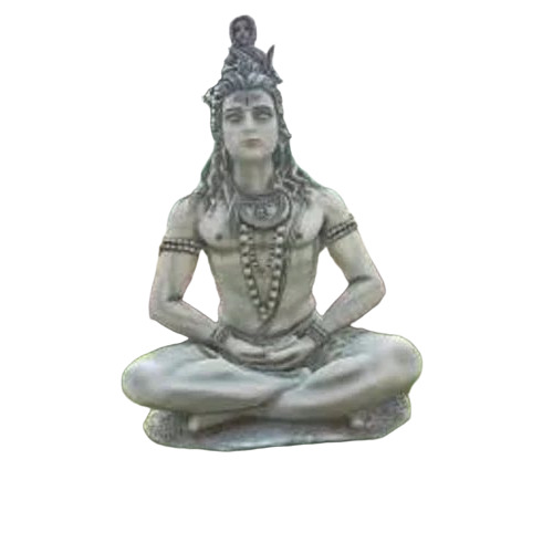 White Shiva Fiber Statue