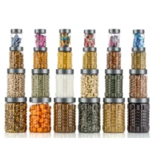 24 Pcs Silver HP Plastic Food Container 