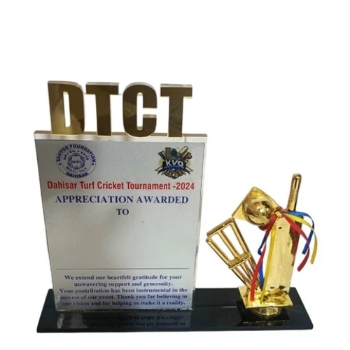 Acrylic Cricket Mementos Trophies