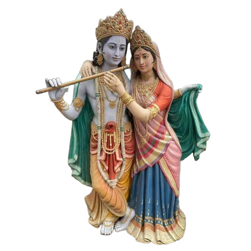 Radha Krishna Fiber Statue
