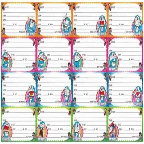 Doraemon Notebook Sticker - Color: Multicolor