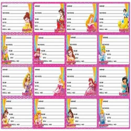 Princess School Labels