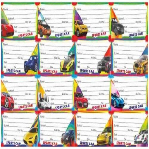 Sports Car School Labels