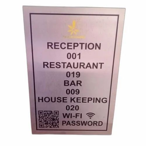 Silver Stainless Steel Name Plate