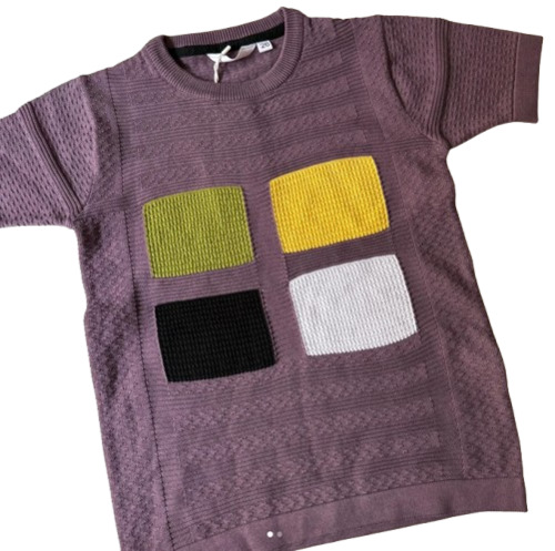 Hrey Boys Knitwear T Shirt - Color: Purple