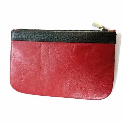 Ladies Zipper Leather Clutch