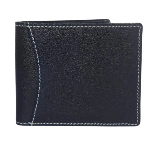 Mens Leather Navy Blue Money Wallet
