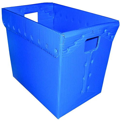 Blue Pp Corrugated Box - Water Resistant: Yes