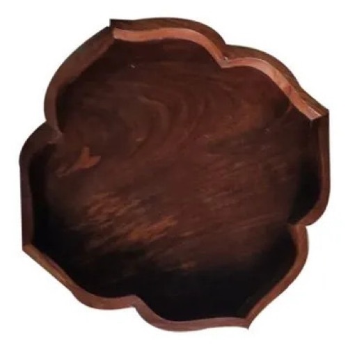 Brown wooden serving tray