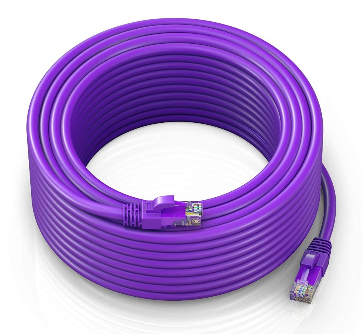 FEDUS 80 Meter Cat6A Copper Shielded Foiled Twisted 4 Pair Sftp Sstp High Speed Gigabit Computer Network Internet Rj45 Lan Wire Patch Ethernet Cable For Printer