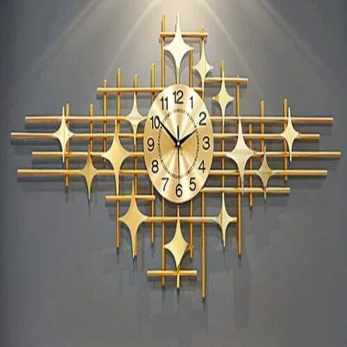 Golden Decorative Wall Clock