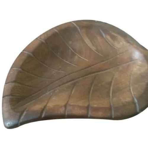 Leaf wooden serving tray