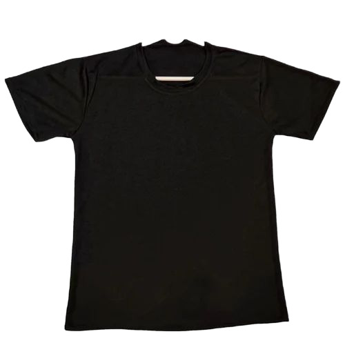 Men Black Plain T Shirts