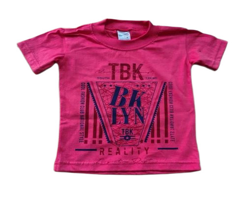Pink Printed Kids T Shirt