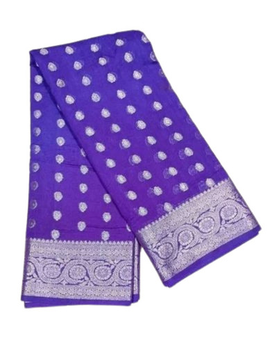 Purple Banarasi Katan Silk Saree