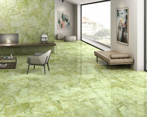 Green Vitrified Tiles - Color: Purples / Lavenders