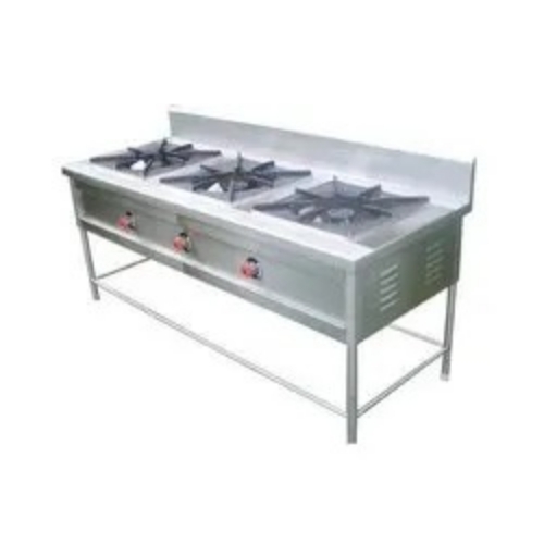 Stainless Steel Three Burner Range