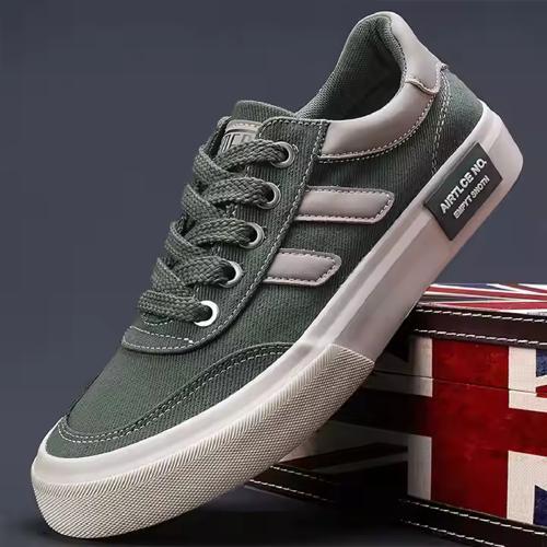 2025 Trendy Fashion Breathable Durable Rubber Sole Sport Walking Casual Footwear Vulcanized Mens Canvas Shoes