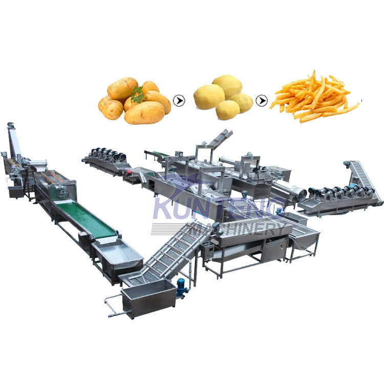 Automatic Frozen French Fries Production Line - Style: Processed Food