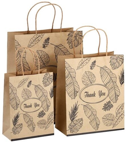 Brown Printed Paper Bags