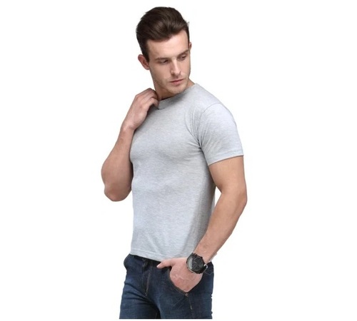 Grey Cotton T Shirt - Breathable Cotton, Multiple Sizes, Grey | Classic Round Neck, Short Sleeve, Soft Everyday Comfort