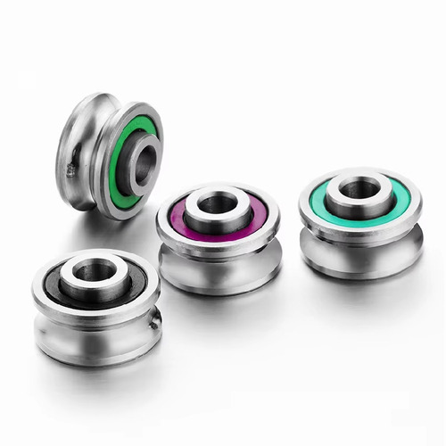 U Groove Track Guide Bearing - Cage Material: Chrome Steel