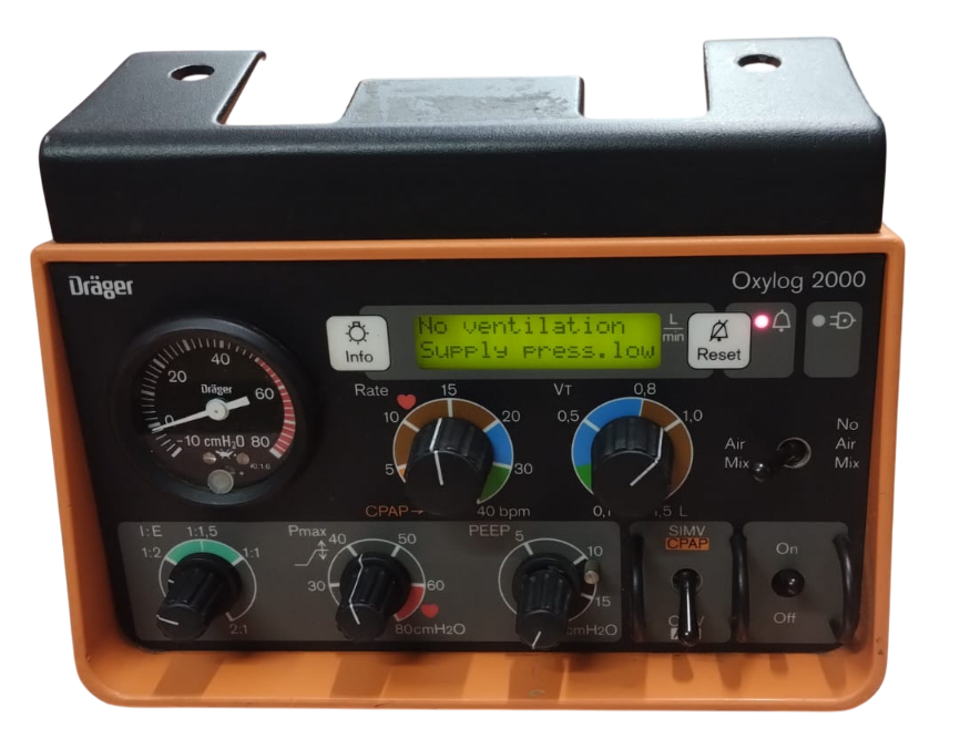 Used Drager Oxylog 2000 Ventilator