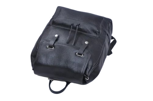 Black Leather School Bag