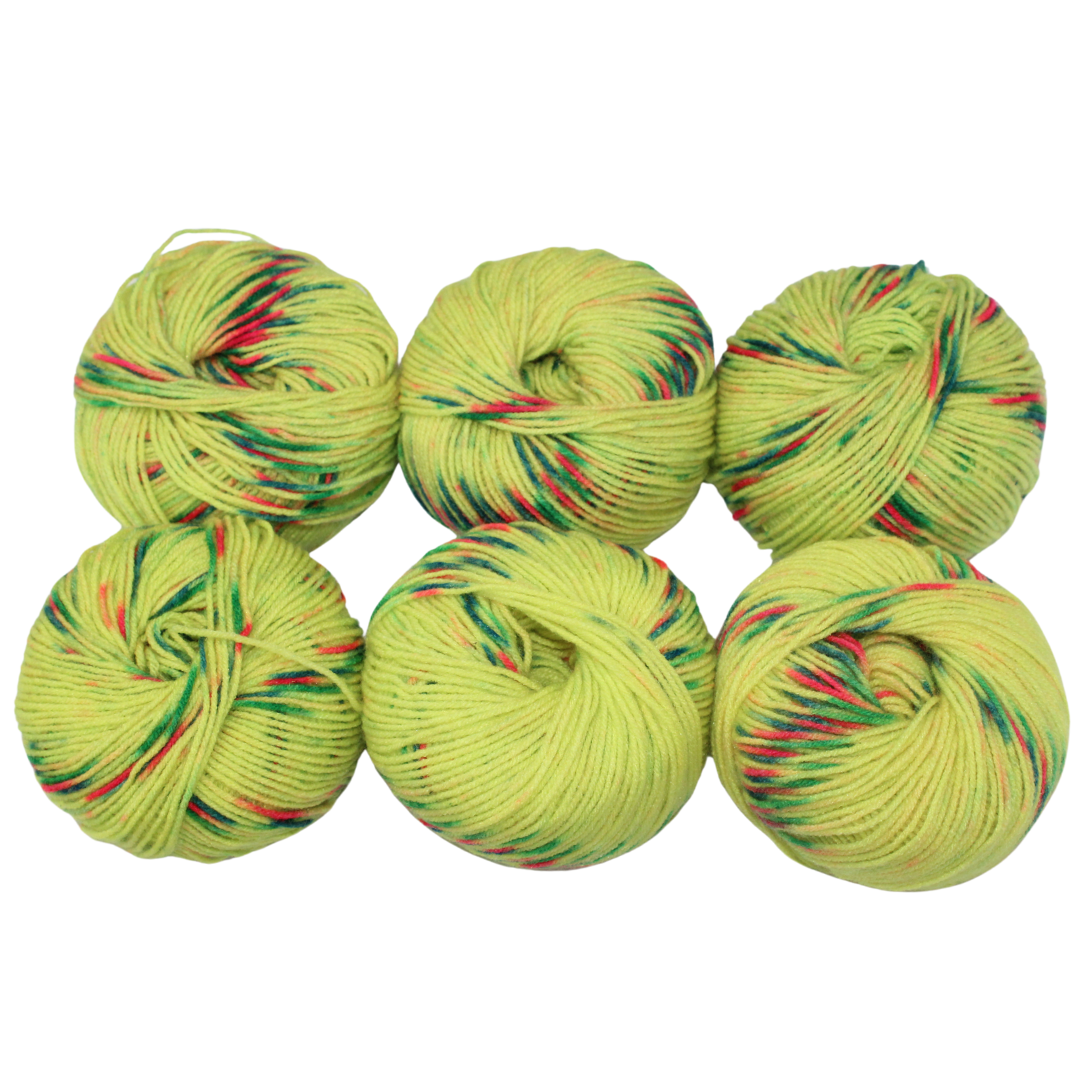 Feather Soft Yarn Neon Green - Yarn Count: 13.8/4