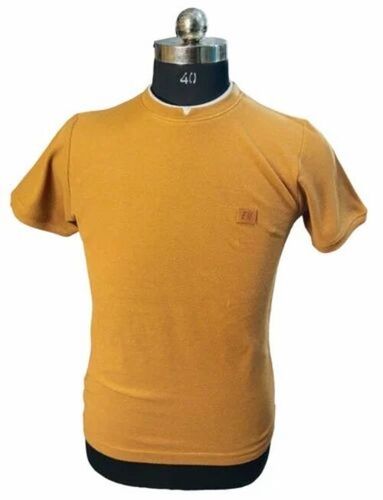 Men Round Neck Cotton T Shirt
