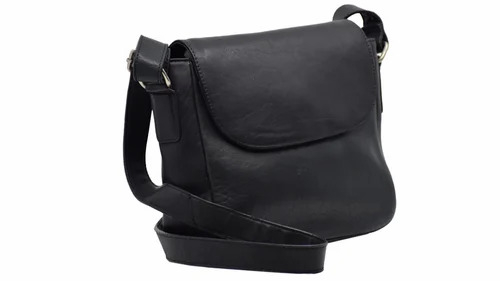 Women Black Leather Sling Bags
