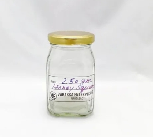 250gm Honey Square Glass Jar