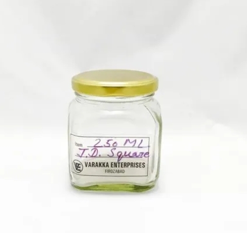 250ml J.D Square Glass Jar