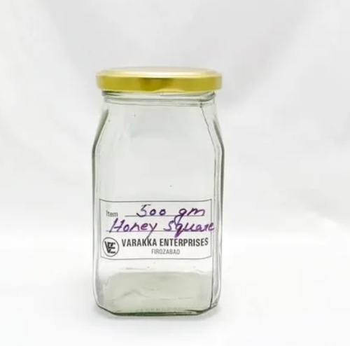 500gm Honey Square Glass Jar