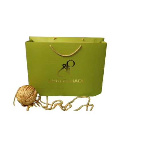 Green Printed Paper Bag