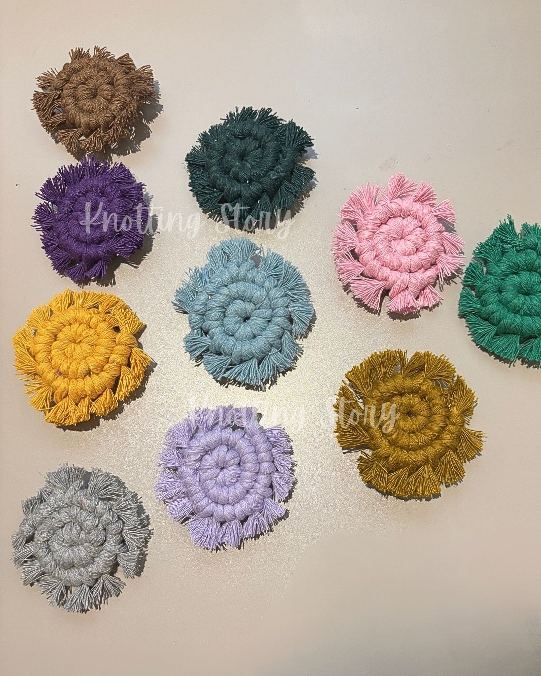 Macrame Round Fridge Magnets