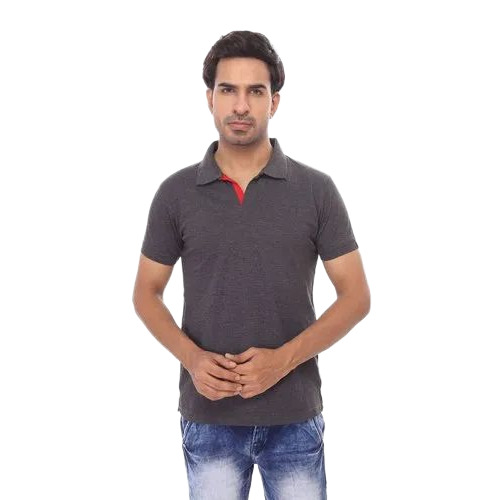 Plain Mens Collar T Shirt