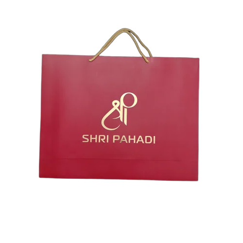 Red Printed Paper Bag