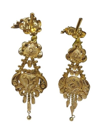 Gold Earrings - Color: Golden