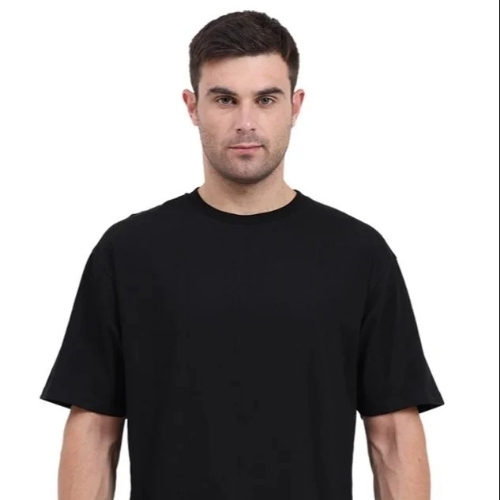 Plain Black Round Neck T Shirt