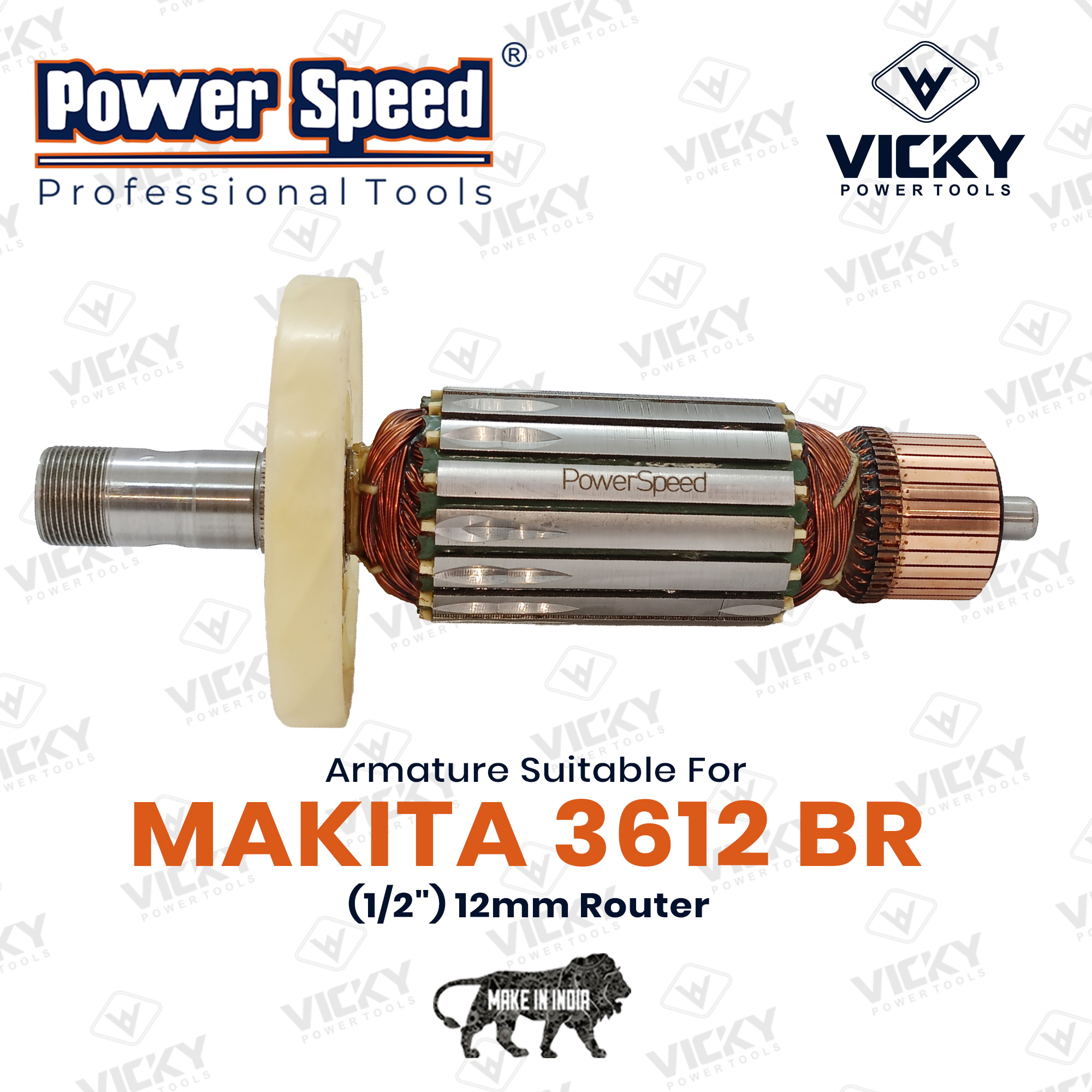 Powerspeed Armature For 3612 Br Makita M/C Router
