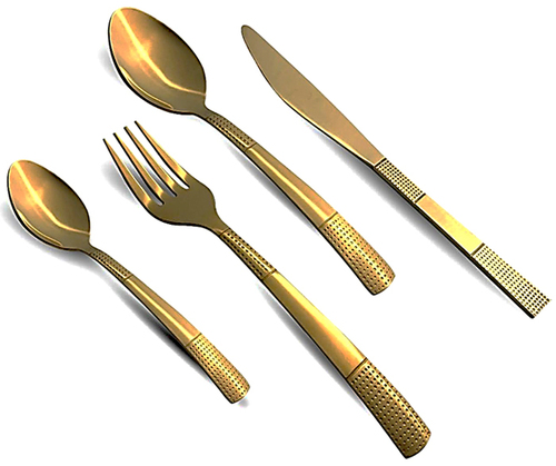 Stainless Steel Cutlery - Color: Gold / Rose Gold Pvd