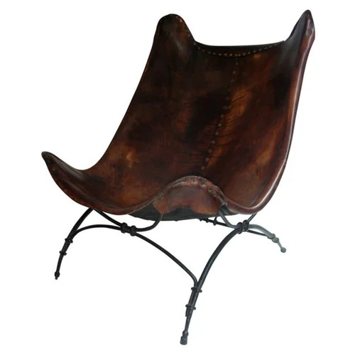 Dark Brown Butterfly Leather Chair