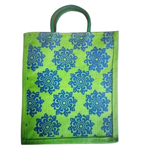 Green Jute Lunch Bag