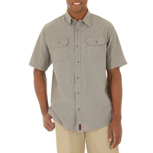 Grey Cargo Shirts - Collar Style: Classic
