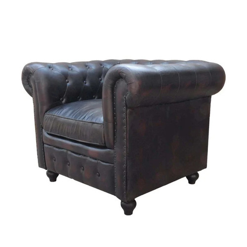 Grey Leather Sofa Chair